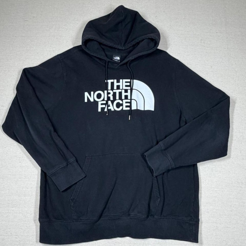 The North Face black logo hoodie‎ oversized streetwear pullover 2010s